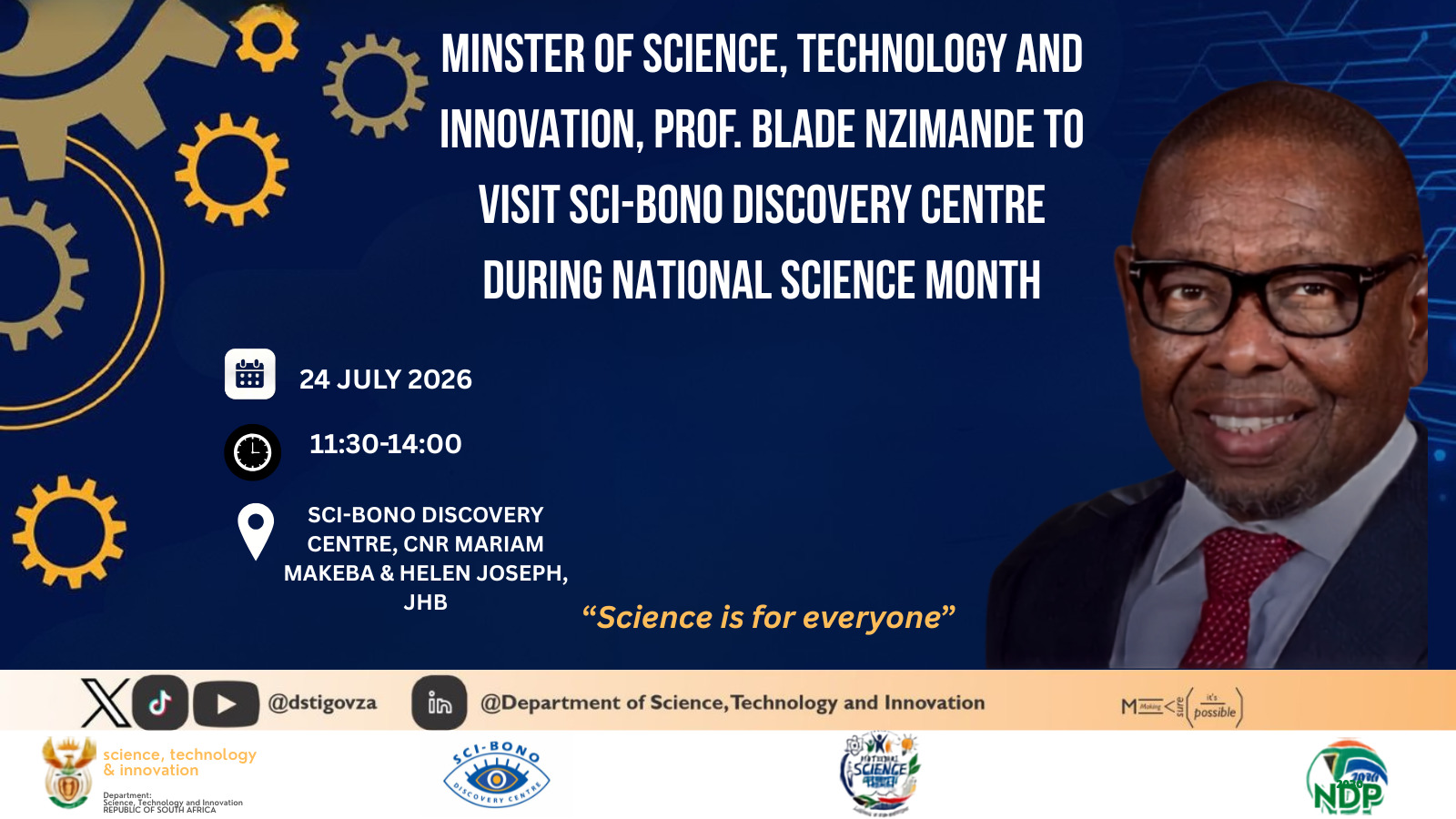 Minister visit to Sci-Bono Discovery Centre